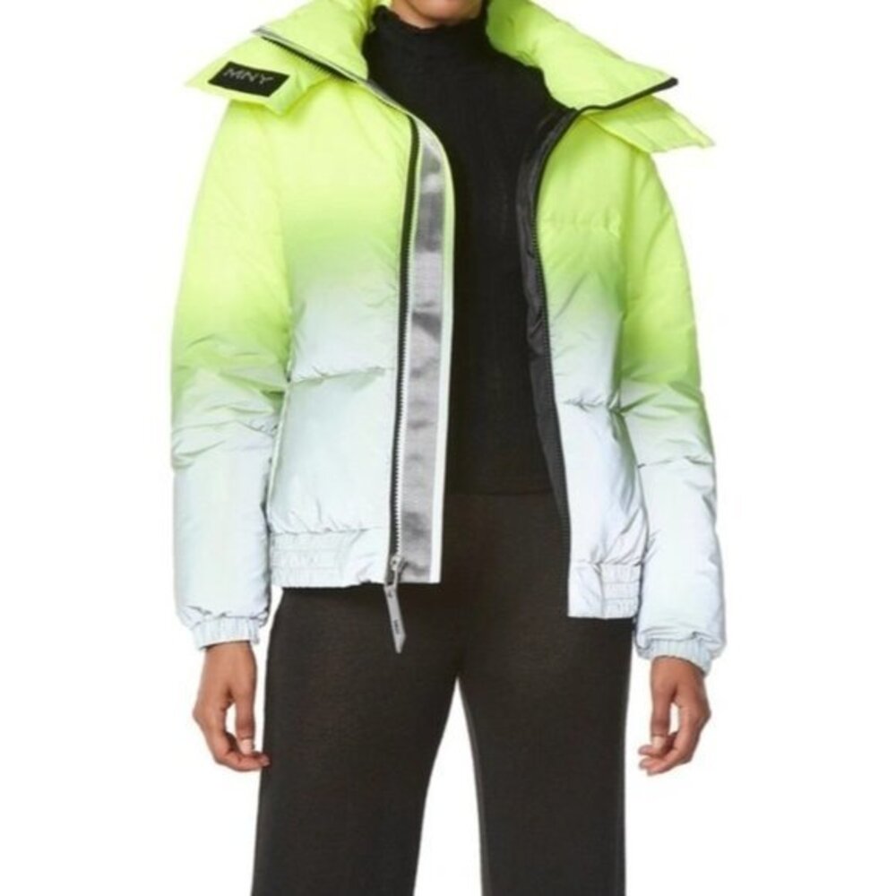NWOT MARC NEW YORK PERFORMANCE Reflective Ombre Super Puffer Jacket L